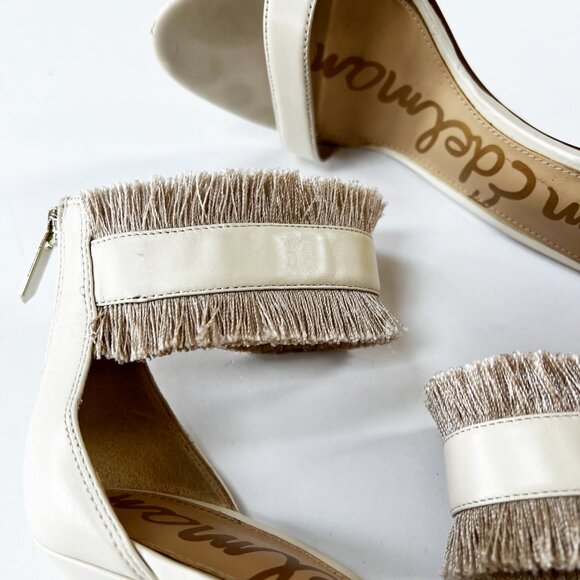 Sam Edelman Winter White Fringe High Heel Sandal - Picture 2 of 12